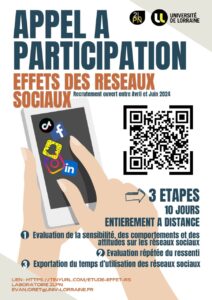 Appel à participant·es – Étude sur les réseaux sociaux